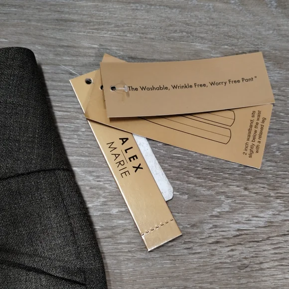 Alex Marie Dress Pants Size 10 Dark Brown Wrinkle Free Office Academia Interview - Picture 2 of 9